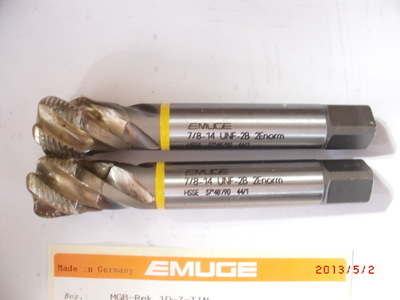 【供应德国EMUGE美制细牙螺旋丝锥7/8-14UNF C0501000.5051】价格,厂家,图片,其他切削刀具,上海彦鑫机械工具-